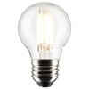 Satco 5.5 Watt G16.5 LED Lamp, Clear, Medium Base, 90 CRI, 2700K, 120 Volts S21220